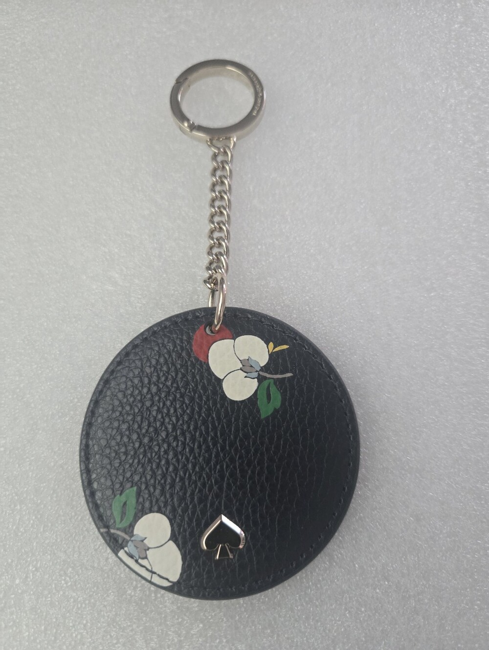 Kate Spade Key Chain Fob Purse Charm Leather Navy